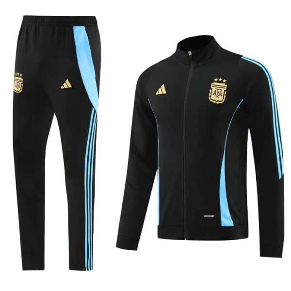 Argentina 24-25 Black Tracksuit Slim Fit