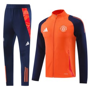 Manchester United 24-25 Orange Jacket Tracksuit Slim Fit
