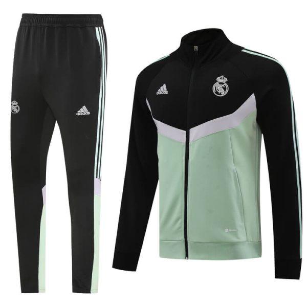 Real Madrid 24-25 Black-Green Jacket Tracksuit Slim Fit