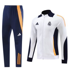 Real Madrid 24-25 White Jacket Tracksuit Slim Fit.
